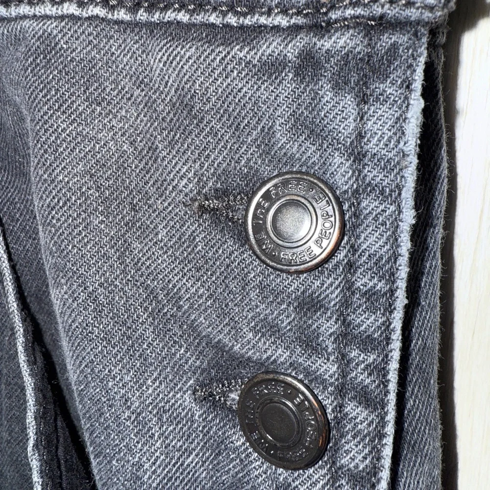 Free People We The Free Ziggy Denim Overalls in Mineral Black, Size Large - Picture 6 of 9